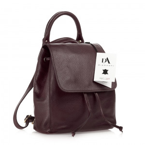 Rucsac dama din piele naturala DiAmanti Umberto Bordo Scuro